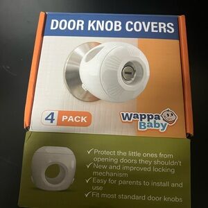 White Door Knob Covers - 3 Pack
